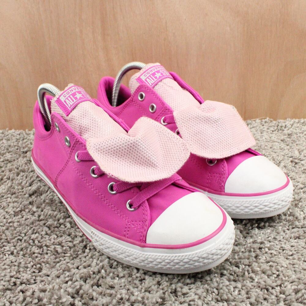Converse Pink Sneakers Junior 6 Low Top Canvas Lace Up - Picture 2 of 12